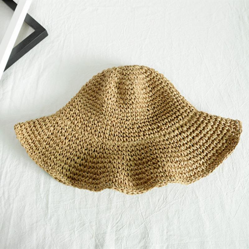Versatile foldable straw hat women's summer travel sun protection sun hat vacation cool hat seaside beach hat tide