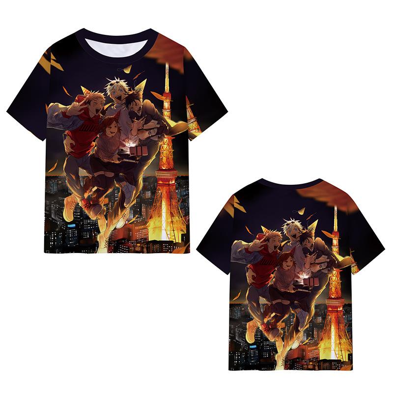 Satoru Gojo Japanese Anime Jujutsu Kaisen T-Shirts 3D Printed Summer Quick Dry Round Neck Short Sleeves for Men Polyester Do Not Fade