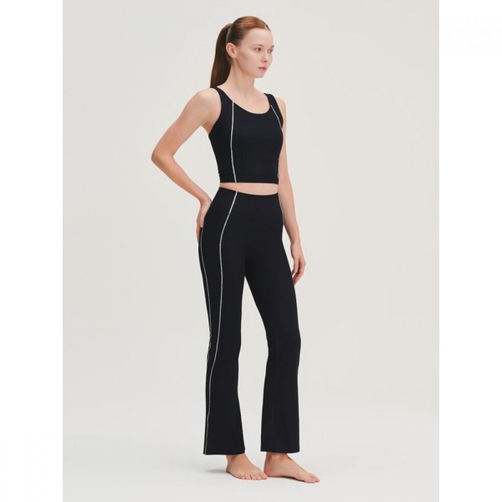 Huit Ticha Rib Contrast Bootcut Leggings Htwle6i01t