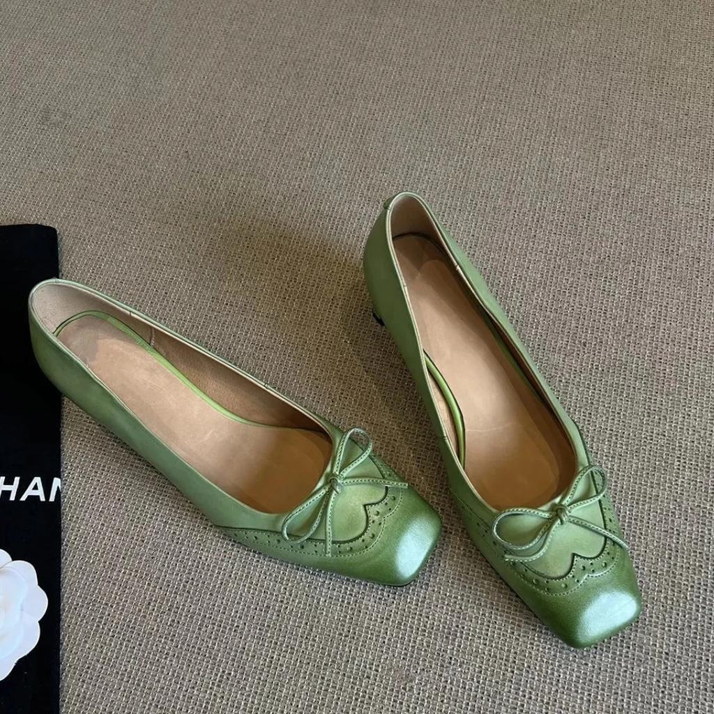 Casual Mid Heel Mary Jane Chunky Heel Single Shoes Spring Autumn New Style Versatile Retro Korean Fashion Women's Footwear
