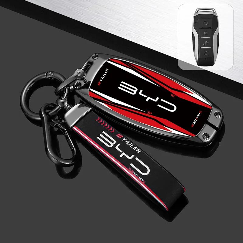 NEW Car Remote Key Case Fob Cover Holder Shell Bag for BYD Song Plus Atto 3 Han EV Tang DM Qin Seal Dolphin Keychain Accessories