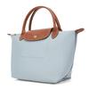 Longchamp Le Pliage Zipper Closure Recycled Nylon Canvas Tote Bag Small Women Tote Bags Steel-Gray L1621089P80