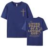 2025 Living Proof of A Loving God Letters Print T Shirts Women's Inspirational Christian Apparel T Shirt Men Oversized T-shirt