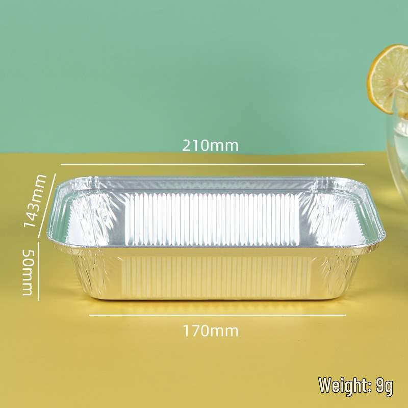 Aluminum Foil Square Baking & Grilling Bowl - Disposable Takeout Box