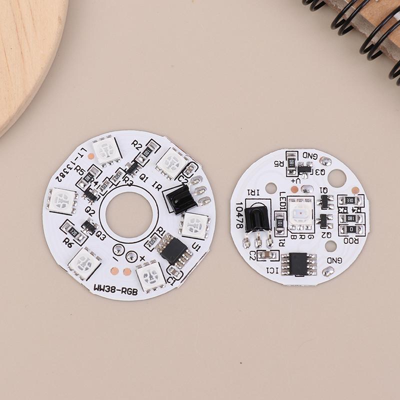 Color Rgb Light Board Round Led Light Source Low Voltage Dc 5V Switch Remote Control For Ornament Base Diy Led
