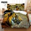Tiger Digital Printing Bedding Set, Duvet Cover, 3D Bedding, Linen, Queen Size, Fashion Design