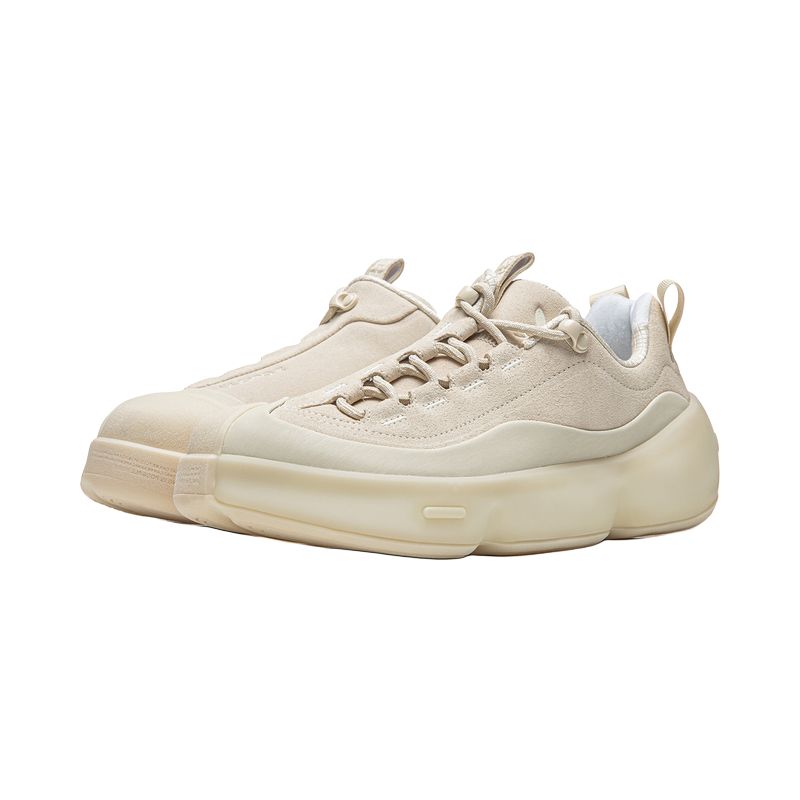 Li Ning Abrasion Resistant Breathable Coverage Low top Casual Shoes Unisex Xuan Paper White AZGV095-1
