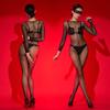 Aurora Bodysuit Sexy Open Crotch Black Silk Invisible Ultra-Thin Transparent Glossy Mood Men And Women Stockings