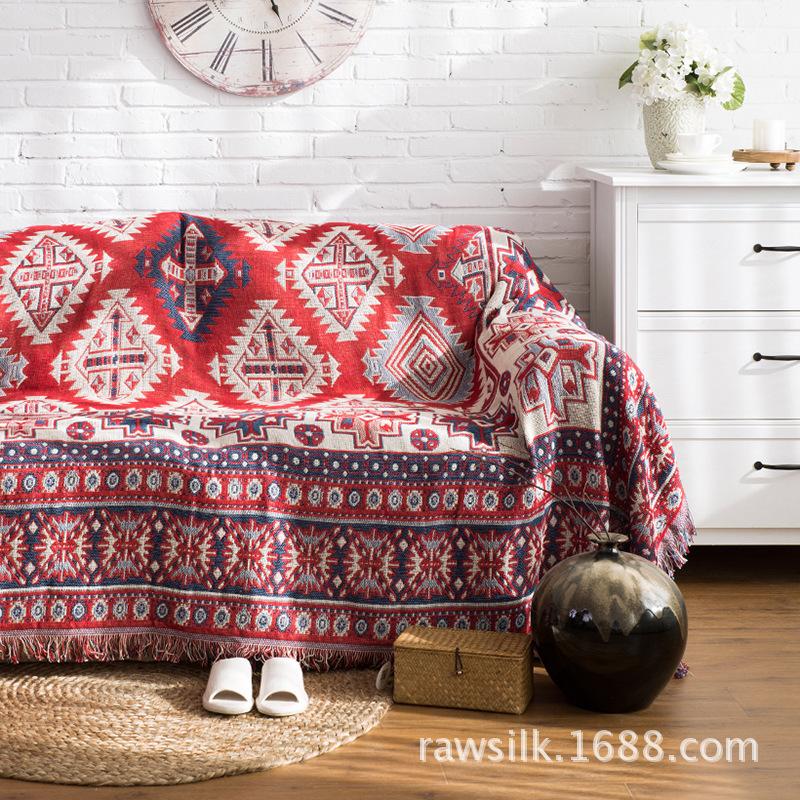 Couverture de canapé, serviette de canapé, couverture rétro, tissu chaud, coussin de canapé, tout compris