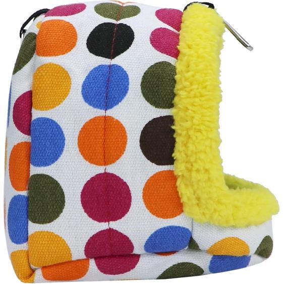 Bird Hanging Hammock Winter Warm Parrot Nest House Bed Plush Snuggle Pet Cave Hammock Toy for Conure Lovebird Budgie Parakeet Cockatiel Cage