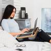 Portable Lap Laptop Desk Fits Up To 17 Inch Laptop With Anti-Slip Strip And Phone Holder Lightweight Lap Tray Table With Cushion