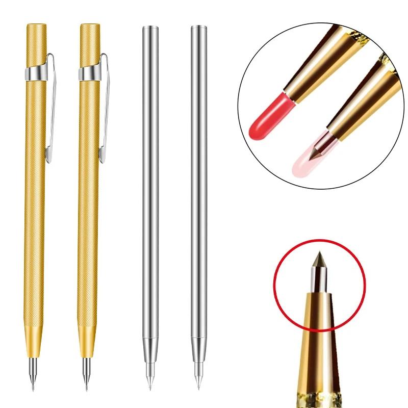 Metal Tile Cutting Pen 6 Inch Tungsten Carbide Tip Scriber Pen Marking Engraving Pen For Ceramic Wood Carving Hand Tools