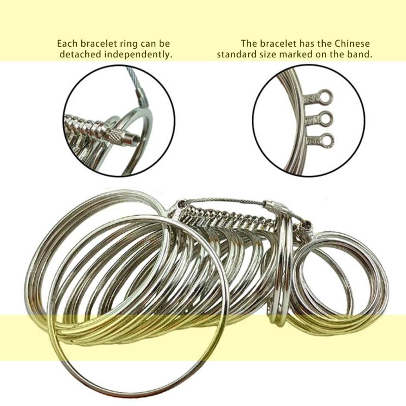 Professional Bangle Bracelet Sizer Wrist Size Measuring Tool Metal Bangle Sizer for Jeweler Precision Wrist Sizing Gauge