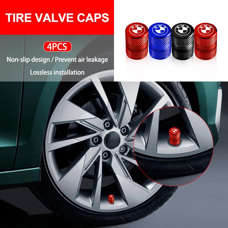 Car 3D Metal Tire Valve Caps Tyre Air Stem Covers For BMW X1 X3 X5 X6 1 2 3 5 7 Series F15 F16 F20 F22 F30 F32 G30 Sticker A111