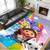 Anti‑Slip Crystal Velvet Floor Rug, Gabby's Dollhouse Design Carpet for Indoor Living Bedroom Home Decoration