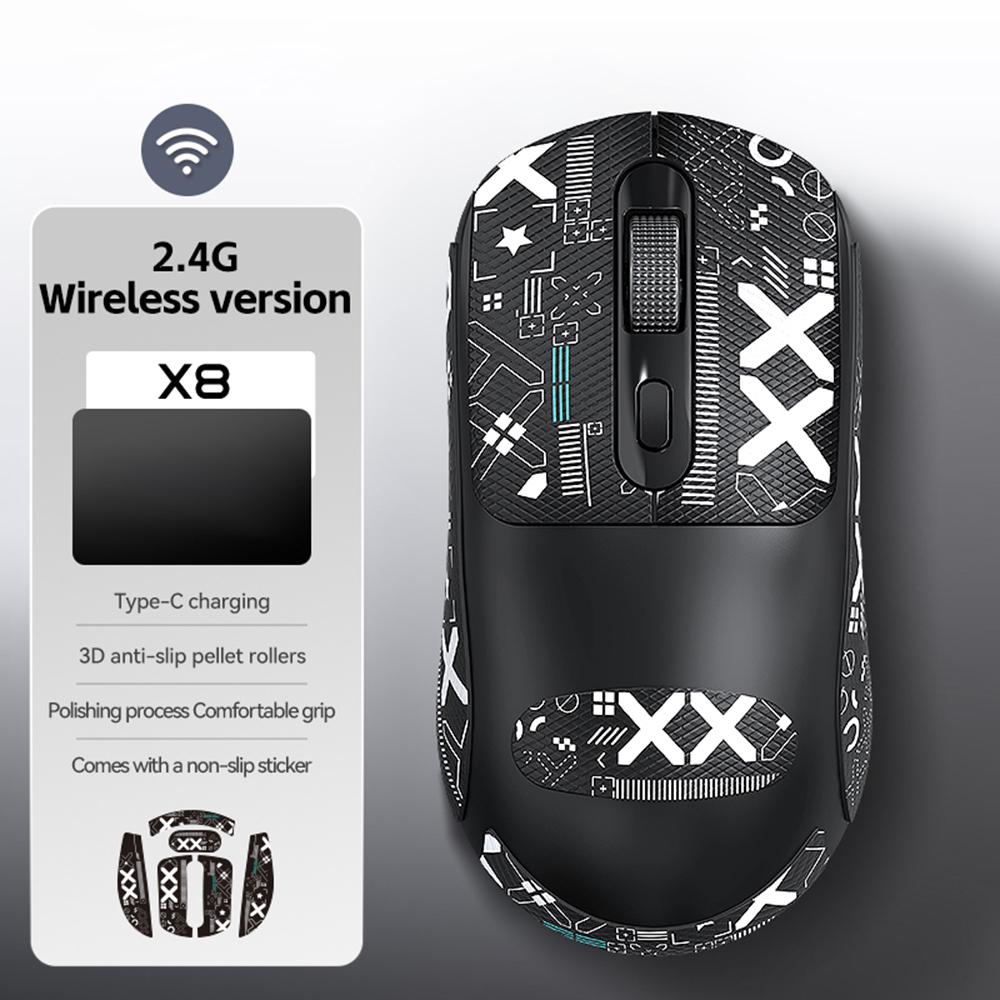 

T-WOLF X8 Wireless Mouse BT Single Mode 2.4G Type-C Rechargeable Gaming Mouse White