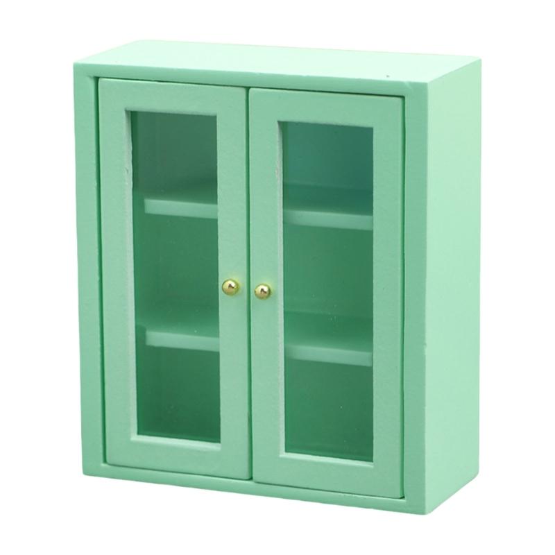 Doll House Model Realistic Dollhouses Cabinet Realistic Play Display Shelf Zakka 1:12 Model Display Shelf Toy