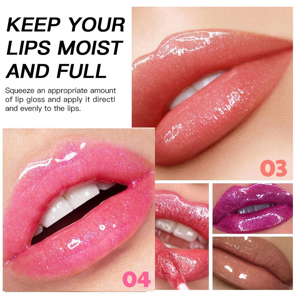 YOUNG VISION Fine Glitter Pearl Gloss Lip Gloss Nourishing Moisturizing Ice Transparent Stacked Lips Lip Glaze