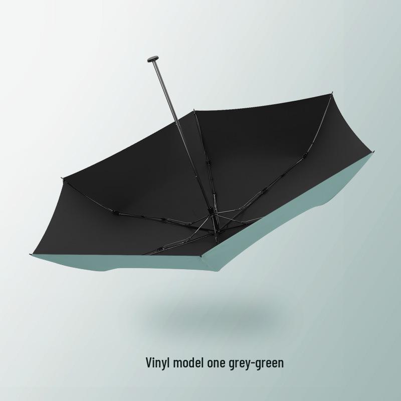 Nano Water-Repellent Ultralight Carbon Fiber Sunshade Umbrella Anti-UV with Black Glue, 110g