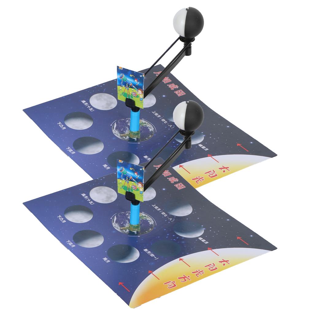 2 Set Children Experiment Assembly Equipment Kit Moon Phase Model DIY Science Teaching Toy