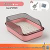 Extra Large Semi-Enclosed Anti-Splash Cat Litter Box - Double Layer Kitten Toilet Essentials