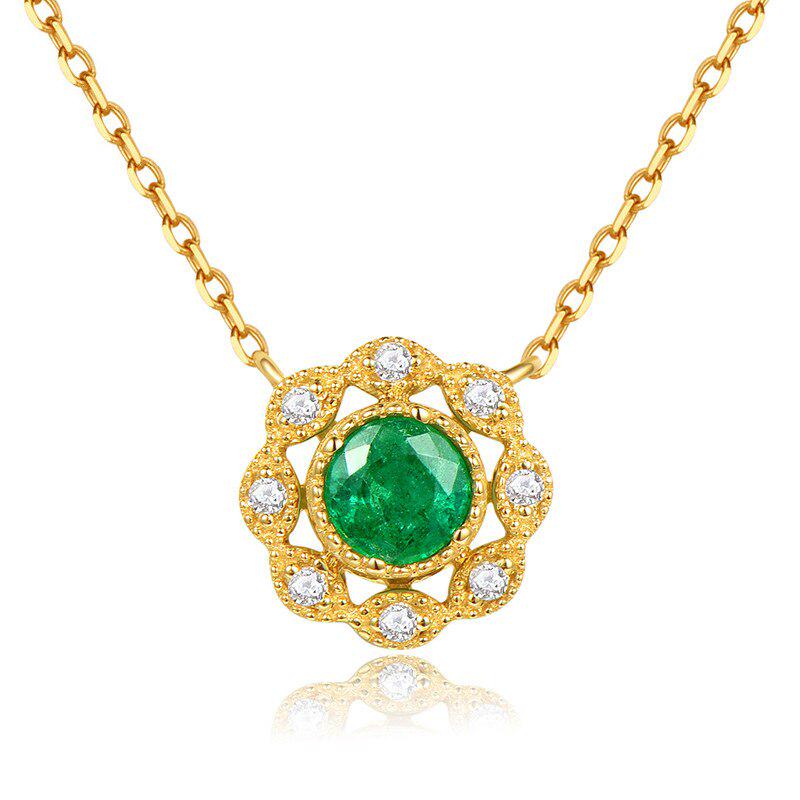 

Роскошное ювелирное ожерелье Lindon с изумрудным циркониевым кулоном для женщин, свадебные подарки золотого цвета