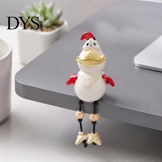 Outdoor Yard Art Decor Funny Chicken Art, Resin Rooster Statues, Unique Patio Balcony Accents Creative Sculptures for Garden Ornaments Modern