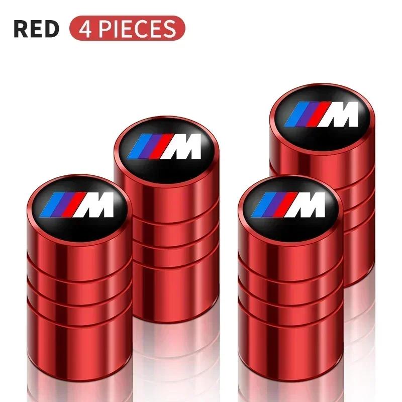 4 Stück Auto-Emblem Radreifen Ventilkappen Metall Reifenstaubkappen für BMW M Performance E36 E60 E90 X2 X1 X3 X5 E46 E39 E70 M3 M5 M6