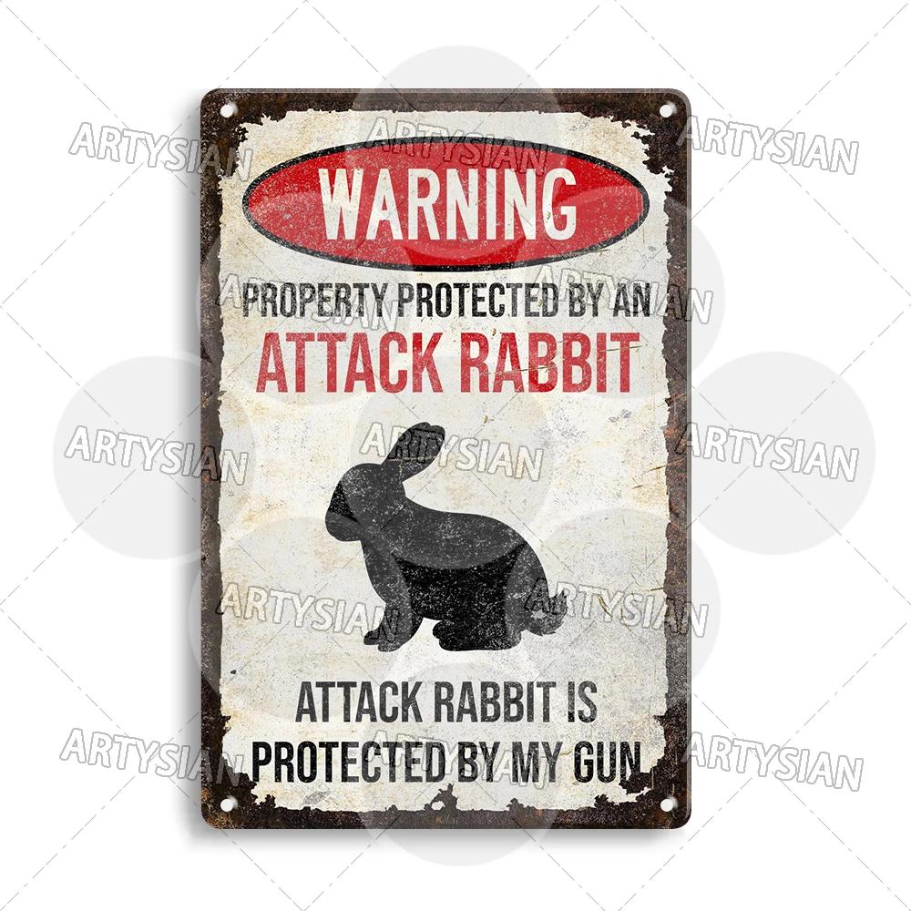 Farmhouse Funny Animal Sign Farm Property Protection Plaque Bear Warning Snake Hamster Guinea Pig Chicken Cat Rooster Goose Goat