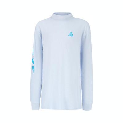 ACG Dri-Fit Confortável Moda Versátil Secagem Rápida Manga Longa Tops Infantis Cinza Futebol Azul Báltico FZ5403-085