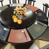 Hanqian New Chinese Style Fan-Shaped Double-Sided Leather Placemat