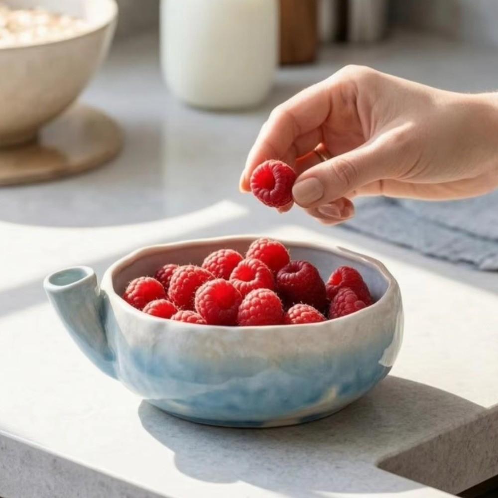 Automatic Rotating Berry Colander Bowl Self Spinning Fruit Rinse Bowl Cherry Tomatoes