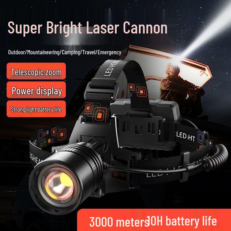 Ultra-Bright Rechargeable Headlamp: Long-Range, High-Intensity Light for Fishing, Beachcombing, and Emergencies with Extended Battery Life