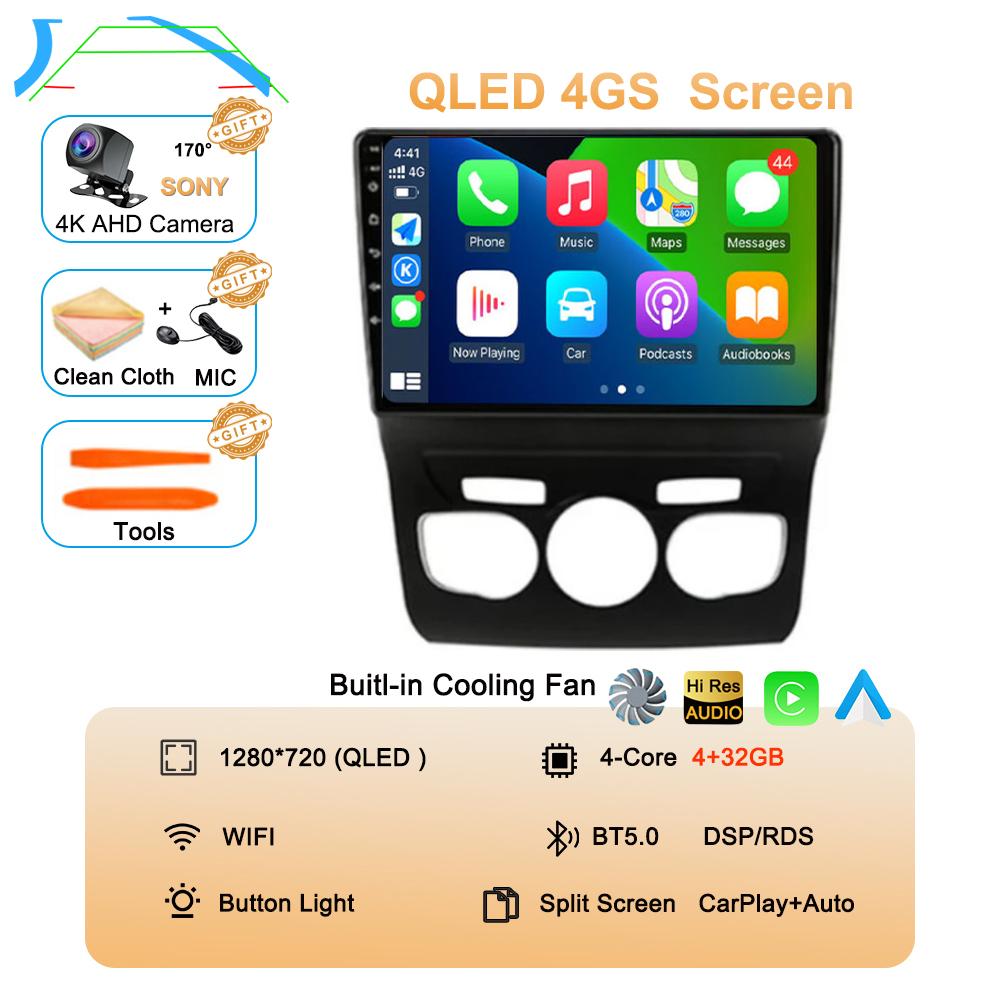 Android 14 Carplay DSP WIF+4G Radio Auto GPS Player Multimedia Pentru Citroen C4 C4L DS4 2013 2014 2015 2016 2017 Stereo Cameră 360