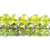 Natural Stone Faceted Green Peridot Loose Spacer Beads For Jewelry Making  6 8 10mm 15 Inches