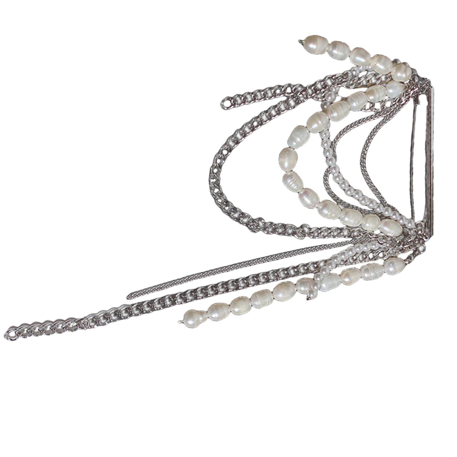

Layered Shimmering Fringe Brooch In Antique Style Everyday Outfit Layered Chain Pin For Casual Or Party Outfits 1