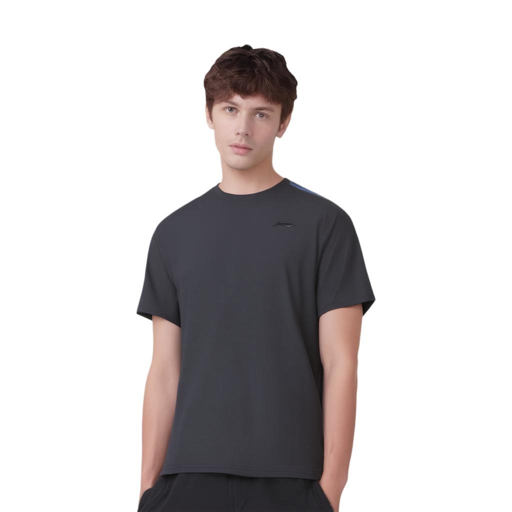 Li-Ning Ice Comfort Round Neck Short Sleeve T-Shirt Men Tops Black ATSU515-1