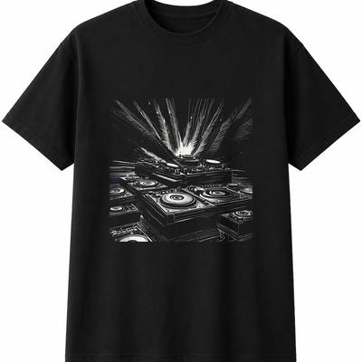 DJ Decks Retro Mens Womens T-Shirt Unisex Novelty Gift Tee Funny Present