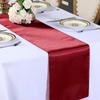 Solid Color Table Cover Smooth Tablecloth Luxury Satin Table Runner  Banquet
