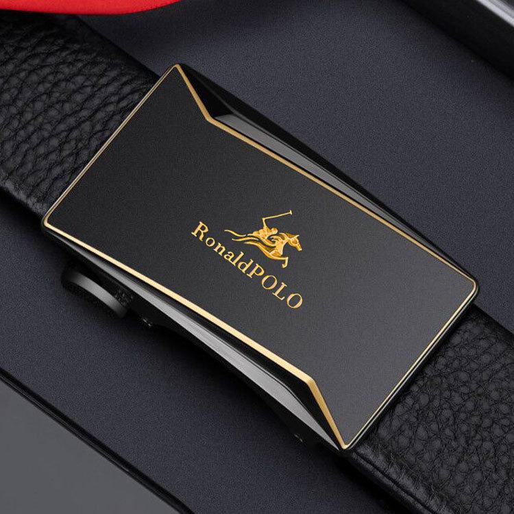 

Paul Men s Genuine Leather Automatic Buckle Belt - High-End Business Cowhide Flagship Store 105 cm
