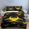 Yellow Biohazard Symbol Design Bedding Set (1 Duvet Cover, 2 Pillowcases, Duvet Not Included) Sofas
