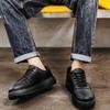 Black Men's Platform Sneakers All-match Breathable Height-enhancing Casual Shoes New Outdoor Fashion Skateboard Shoes Tenis 2025