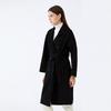 Double-Faced Wool Overcoat: High-End, Loose Casual Design with Suit Collar and Tie, Perfect for Spring and Autumn.
