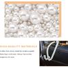 2PCS Elegant Pearl Car Seat Headrest Hook, Cute Pearl Car Seat Back Hook Storage Organizer, Exquisite Headrest Hanger Purse Holder Interior