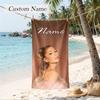 Ariana Grande Custom Name Printed Beach Towel Personalized Soft Towel For Swimming Beach Travel