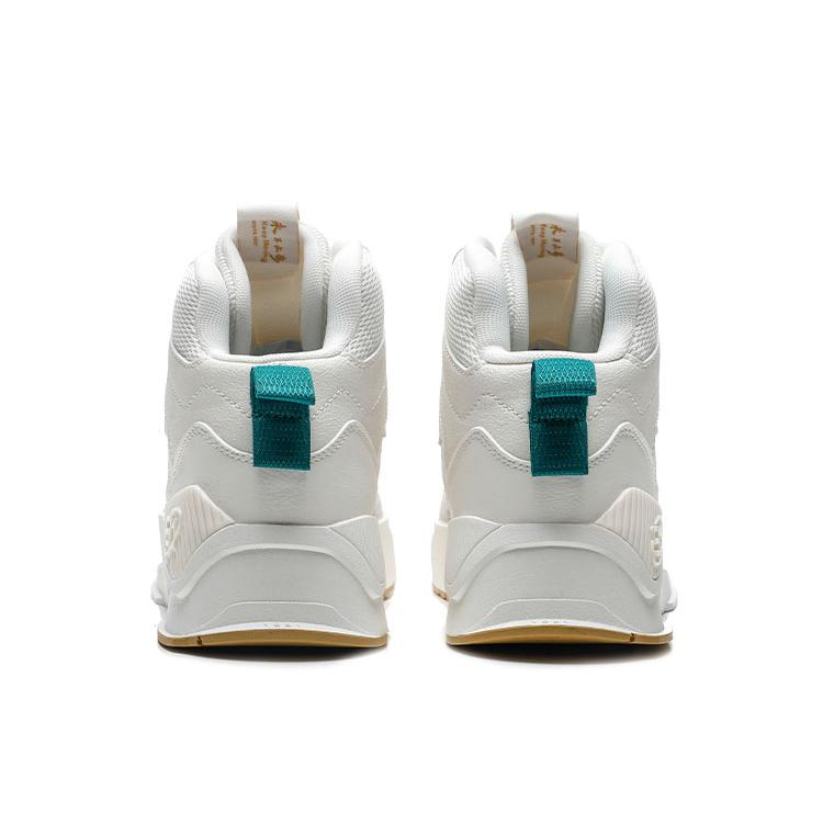 New Anta Life Collection Wear-resistant And Lightweight Low-Top Skateboard Shoes Men's White Green 912238085-2
