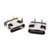 10Pcs Type-C Female Seat 2 Pin Plug Micro Connector Socket Usb Power Jack Dock For Mobile Phone Charging Port