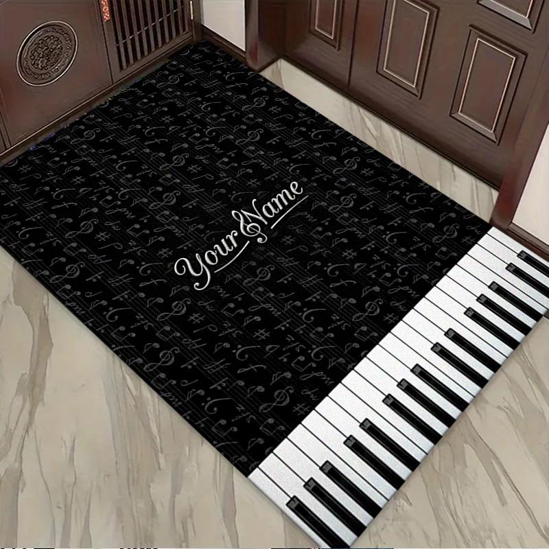Name Custom Piano Note Carpet Rug for Living Room Bedroom Home Sofa Decoration,Kids Play Non-slip Floor Mat