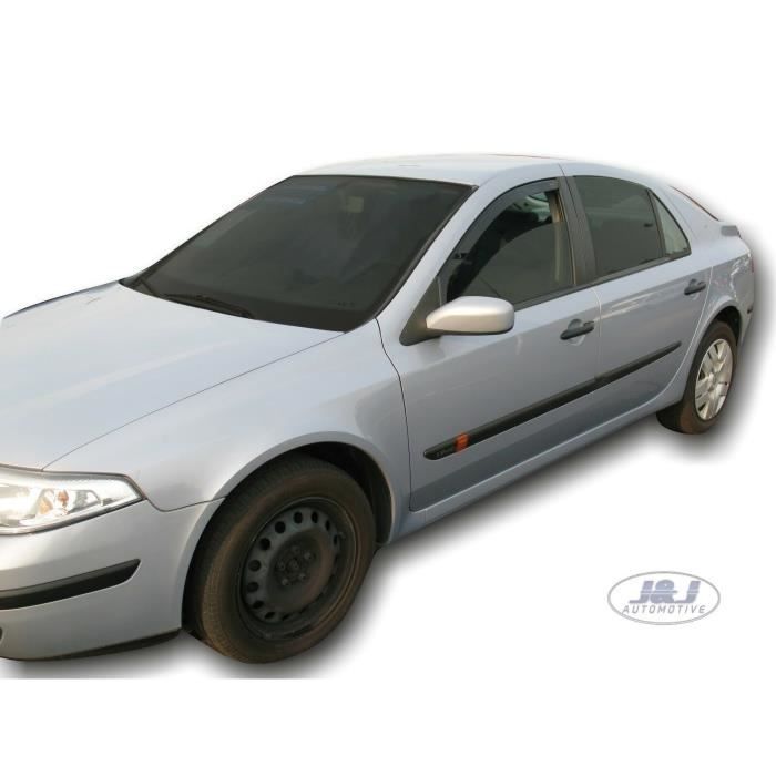 Air Deflectors - J&J AUTOMOTIVE - Renault Laguna 2 - Smoked - Reinforced Acrylic - Easy Installation