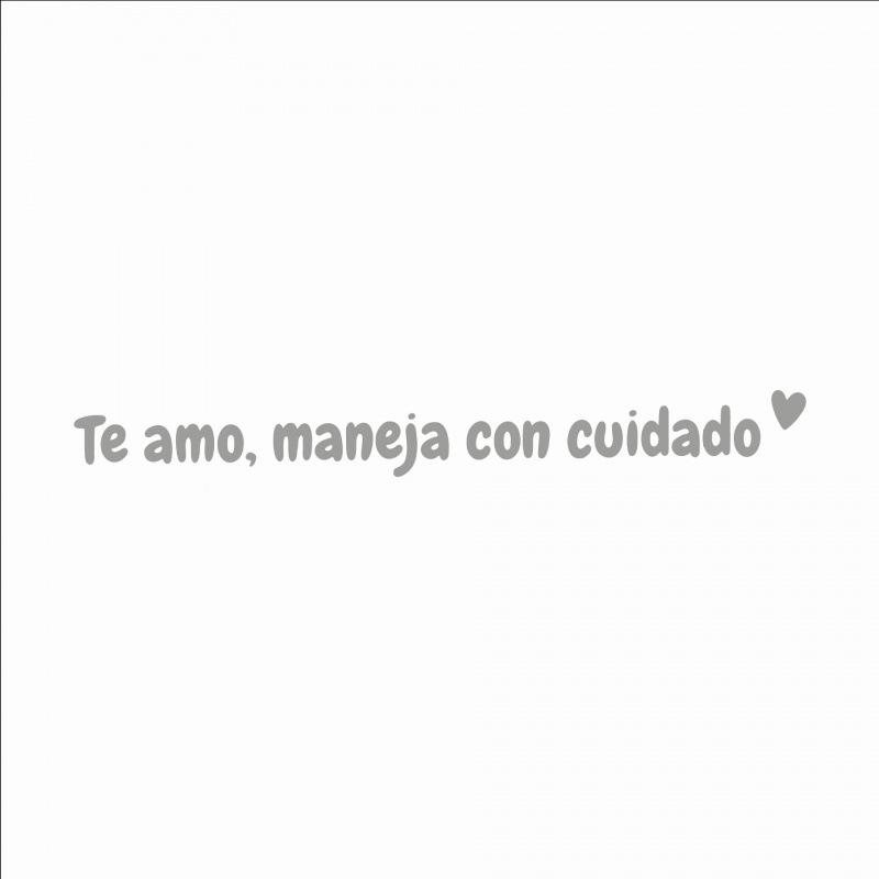 I Love You, Drive Safely Inspirational Spanish Rearview Mirror Sticker 11*1.6cm